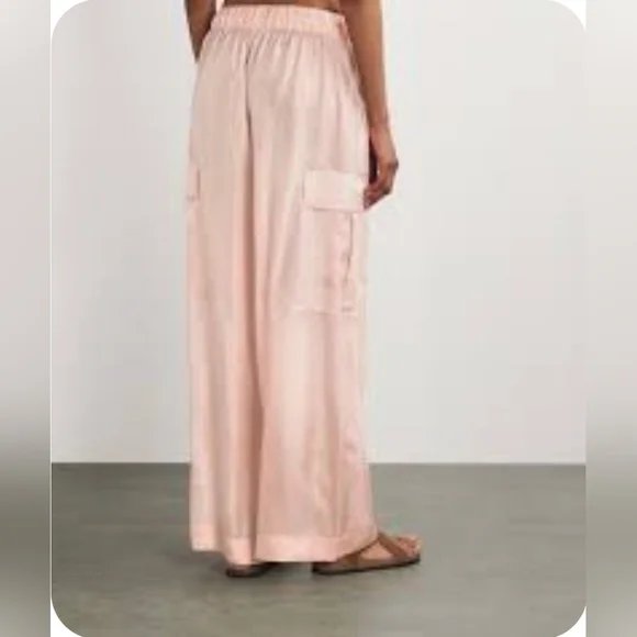 Central Park West rose gold Wide Leg Pants with High Waist Design size L - Picture 2 of 15